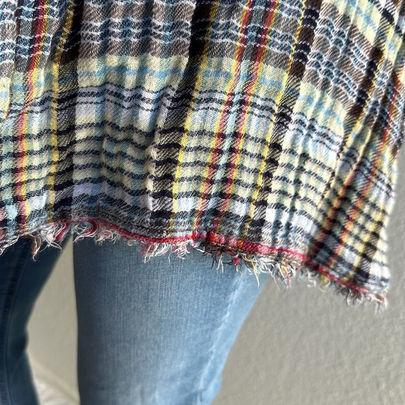 Free People Come On Over Plaid Button Down Shirt - Picture 9 of 12